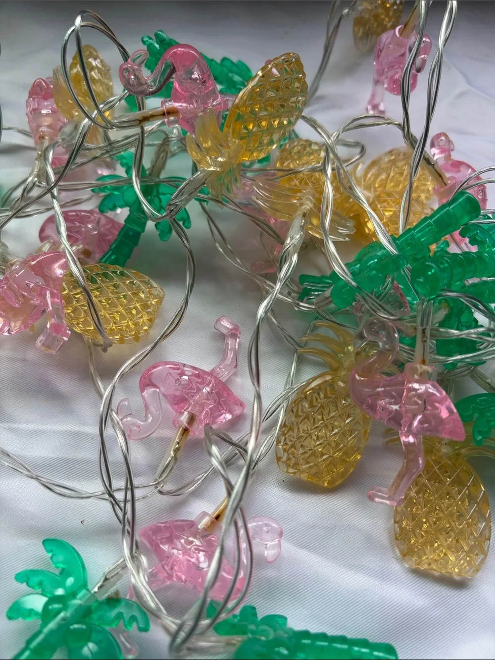 Tropical Pineapple String Lights - Pink, Green, Yellow - Home Party Supplies